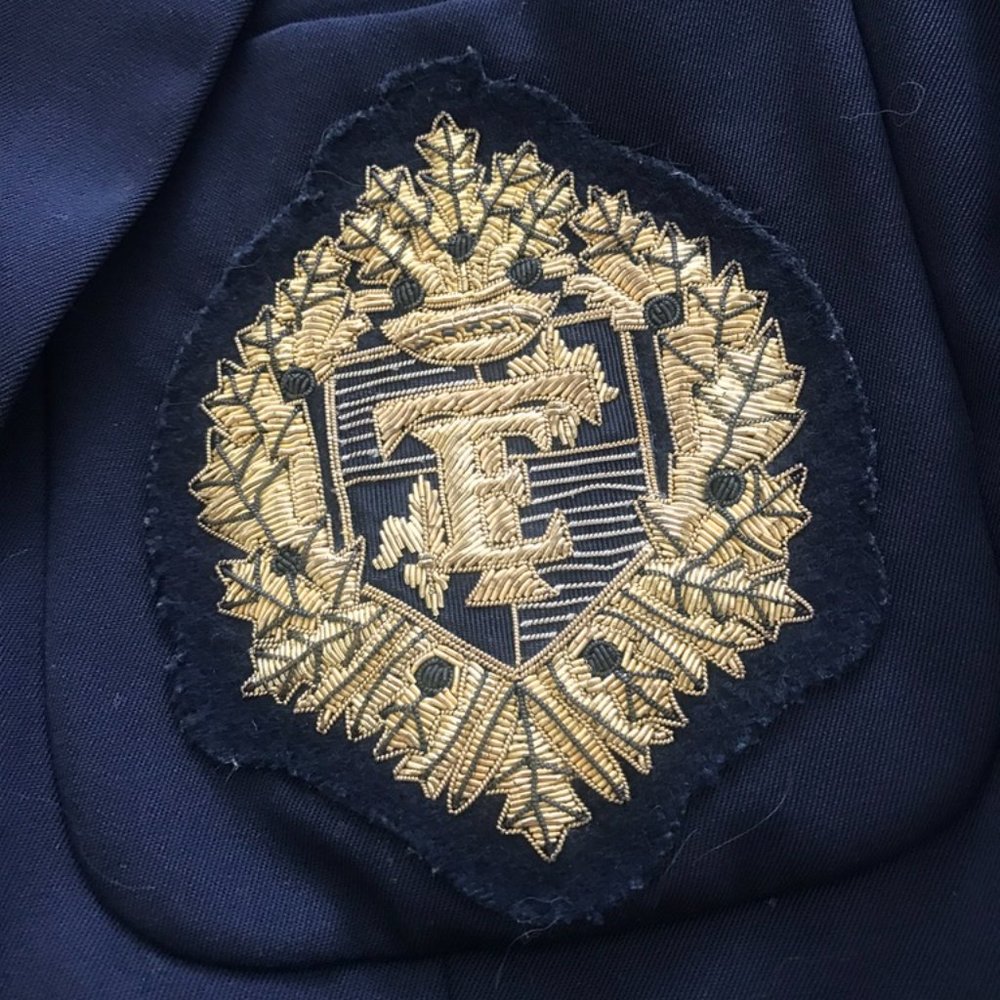 Women's Navy Blazer with Crest by Ellen Tracy - Picture 2 of 9